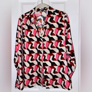 EXPRESS Print Button down blouse